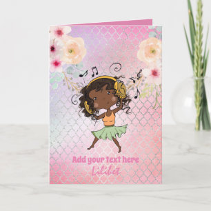 Melanin Princess Födelsedagskort för alla åldrar Kort