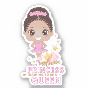 Melanin Princess Training to be Queen Ballerina Klistermärken