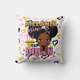 Melanin Princess Training to be Queen Lilibet Gift Kudde