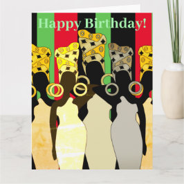 Melanin Queen African American Birthday Card Kort