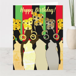 Melanin Queen African American Birthday Card Kort