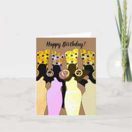 Melanin Queen African American Birthday Card Tack Kort