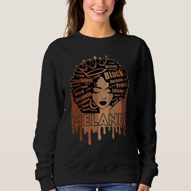 Melanin Queen African American Strong Black Natura T Shirt (Framsida)