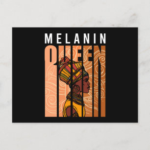 Melanin Queen Black History Month African American Vykort