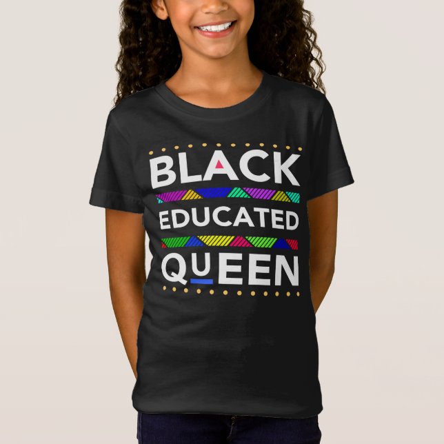 Melanin Queen - Black History Month African Dashik T Shirt (Framsida)