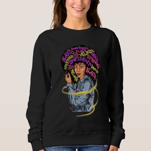 Melanin Queen Inspired Black Woman Related African T Shirt (Framsida)