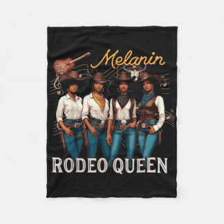 Melanin Rodeo Queen Black Cowgirl African Fleecefilt