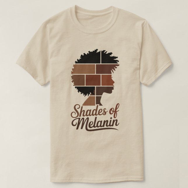 Melanin shad Black Queen | Afro Woman Junetelfte T Shirt (Design framsida)