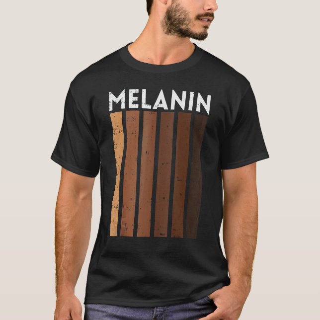 Melanin Shades Black History Pride African America T Shirt (Framsida)