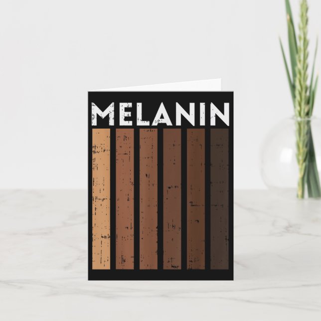 Melanin Shades Black Lives History African Pride B Kort (Framsida)