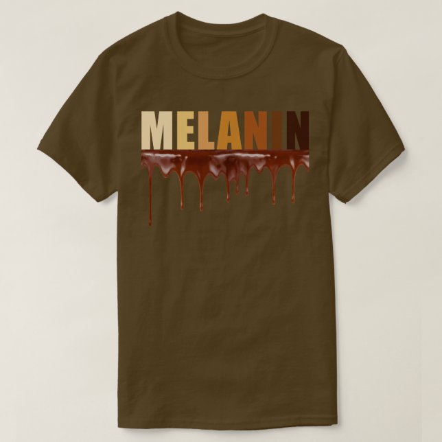 Melanin Shades Chocolate Black Pride Gift T Shirt (Design framsida)