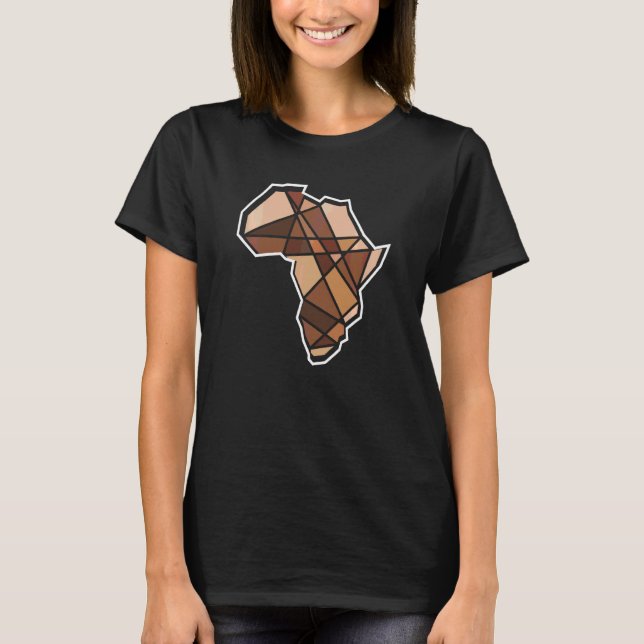 Melanin Shades Karta of Afrika Pride Black History T Shirt (Framsida)