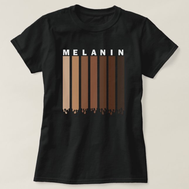 Melanin Shirt, Beauty har ingen hudton T Shirt (Design framsida)