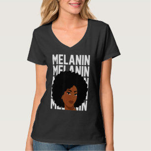 Melanin Skin Färg African Black Woman Af T Shirt