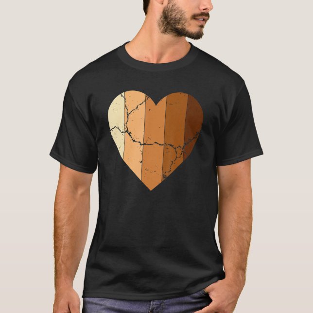 Melanin Skin Tone Hearts, Be Kind, Black History M T Shirt (Framsida)
