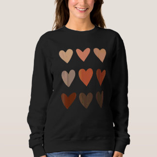 Melanin Skin Tone Hearts Be Sant Black History Mon T Shirt