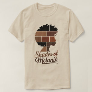 Melanin skuggar Svarta Drottningen   Afrikansk kvi T Shirt