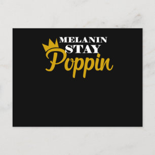 Melanin stannar kvar vid Poppin Black och vackert, Meddelande Vykort