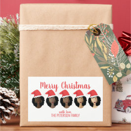Melanin, svarta kvinnor, God jul Rektangulärt Klistermärke