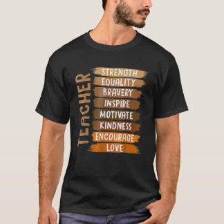 Melanin Teacher Black History Month African Black T Shirt