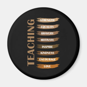 Melanin Teacher Black Power Magnet