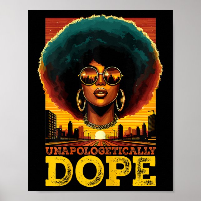 Melanin Unapologetical Drug Junetelfte Black Hans Poster (Framsidan)