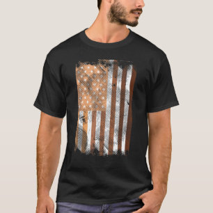 Melanin US Flagga Black Pride Blm Bhm African Amer T Shirt