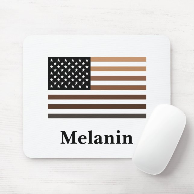 Melanin USA flagga African American Black History Musmatta (Med mus)
