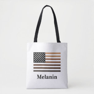 Melanin USA flagga African American Black History Tygkasse