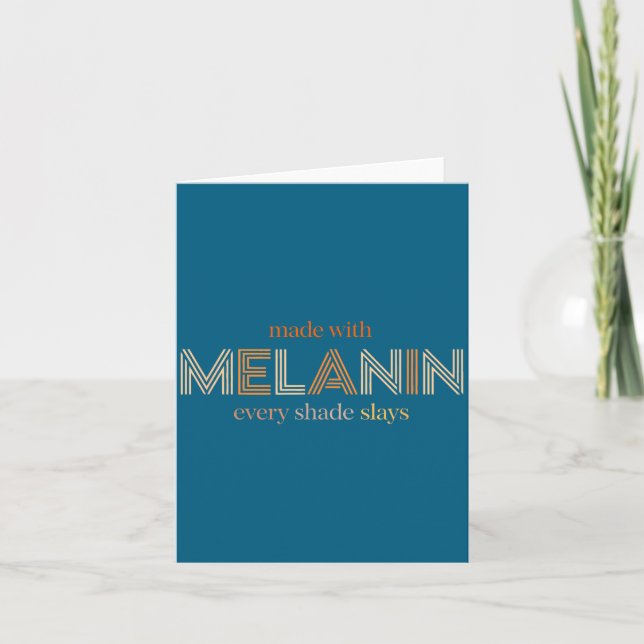 Melanin Varje Nyans Slår Drottning Design Kort (Framsida)