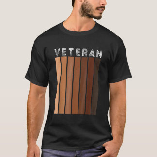 Melanin Veteran Afro Woman Veteran Proud Black Que T Shirt
