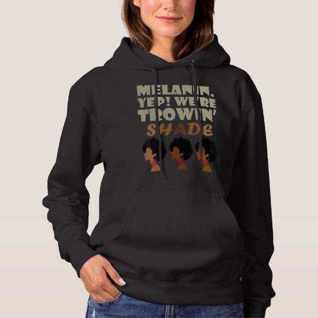 Melanin Vi kastar svart Pride African G T Shirt (Framsida)