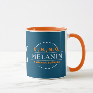 MELANIN Vinnande Formel Teal Monogram Mugg