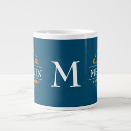 MELANIN Winthrop Formel TEAL Monogram Jumbo Mugg