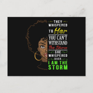 Melanin Women African American Pride Black History Meddelande Vykort