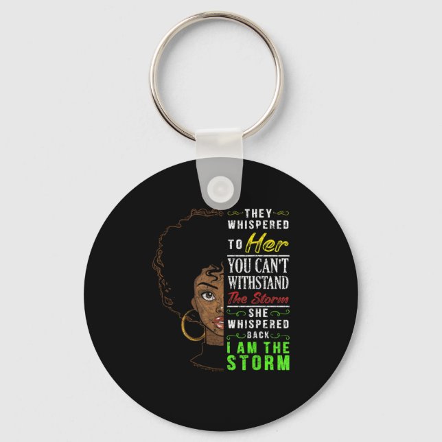 Melanin Women African American Pride Black History Nyckelring (Framsida)