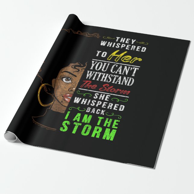 Melanin Women African American Pride Black History Presentpapper (Utrullad)