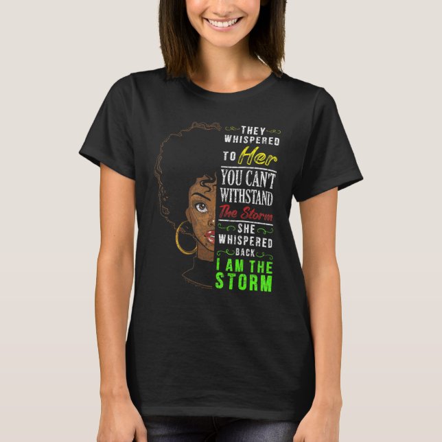 Melanin Women African American Pride Black History T Shirt (Framsida)