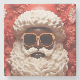 Melanin Xmas Black Christmas Sant Claus Bruh Sista Stenunderlägg