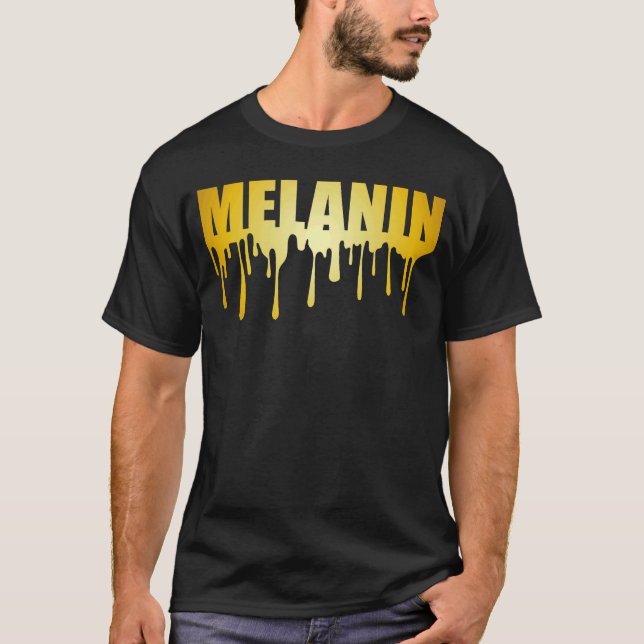 Melanindroppning Guld T Shirt (Framsida)