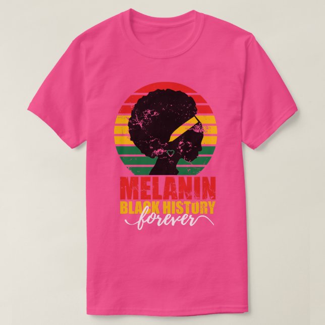 Melaninhistoriemånad för Black kärlek T Shirt (Design framsida)