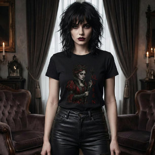 Melankolisk Drottning Gotisk Mörk Fantasy Porträtt T Shirt