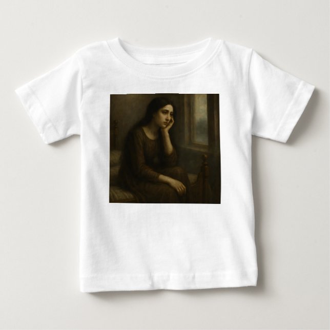 Melankolisk Reflexion – Tidlös Klassisk Porträtt T Shirt (Framsida)