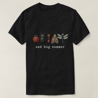 Melankolisk sommarbug vintage insektsillustration t shirt