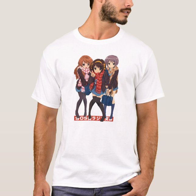 Melankoliskt av Haruhi Suzumiya T-shirt (Framsida)