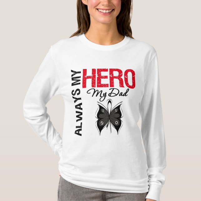 Melanom alltid mitt Hero Pappa Tröja (Framsida)