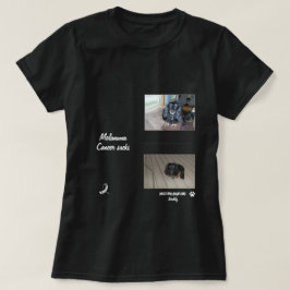Melanom Husdjur Hyllning Två-Foto Layout T Shirt