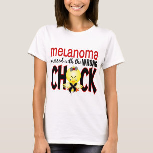 Melanom röra med den fla chicken t shirt