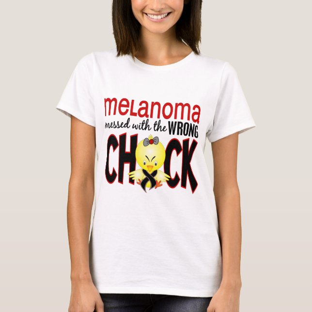 Melanom röra med den fla chicken t shirt (Framsida)