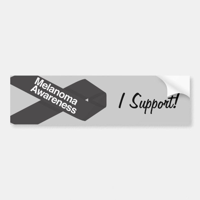 Melanoma Awareness Bumper Sticker Bildekal (Framsidan)